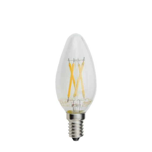 LED Filament Candle Bulb C35 E14 4W Warm white