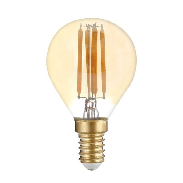 4W LED КРУШКА ФИЛАМЕНТ G45 E14 400LM AC220-240V ЗЛАТИСТ ЕФЕКТ