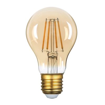 8W LED КРУШКА E27 700LM 2500K AC220-240V Златисто Стъкло - Топло Бяла