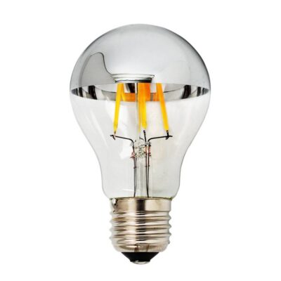 LED Bulb A60 E27 Half Silver Glass 4W Warm white