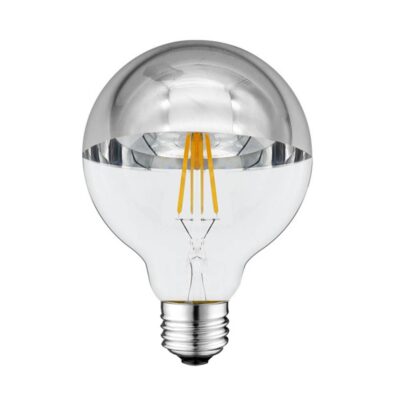 4W LED КРУШКА E27 400LM 2700K AC220-240V Стъкло Сребрист Ефект - Топло Бяла