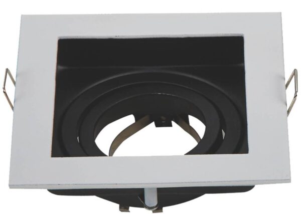 Spotlight Fixture Aluminium White/Black Max 35W Square