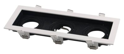 Spotlight Fixture Square Aluminium White/Black Max 35W GU10*3