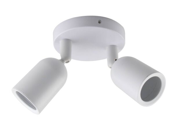 Spotlight Fixture Plastic 2*GU10 WHITE