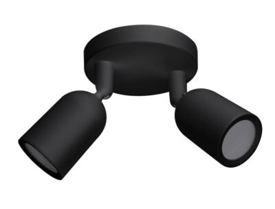 Spotlight Fixture Plastic 2*GU10 BLACK