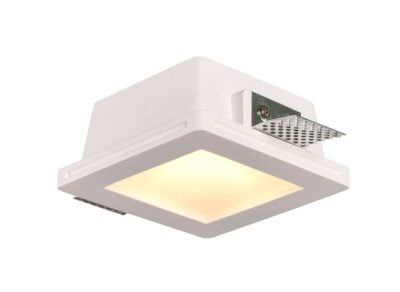 Ceiling Fitting Trimless Recessed Square Frosted Glass GU10