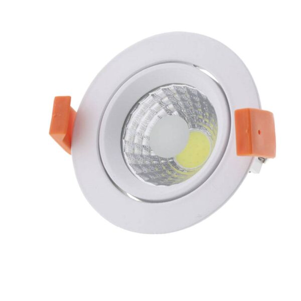 LED COB Downlight Round Rotatable 60° 8W White light
