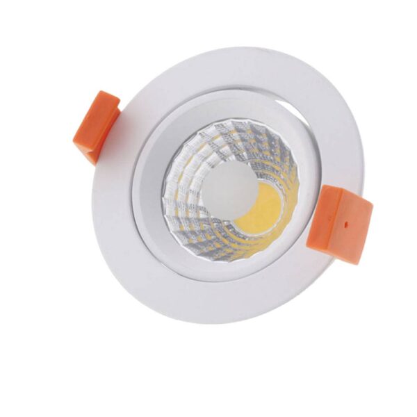 LED COB Downlight Round Rotatable 60° 8W Warm white