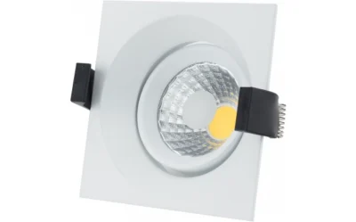 8W LED ЛУНА COB КВАДРАТНА, НАСОЧВАЩА СЕ, 6000K