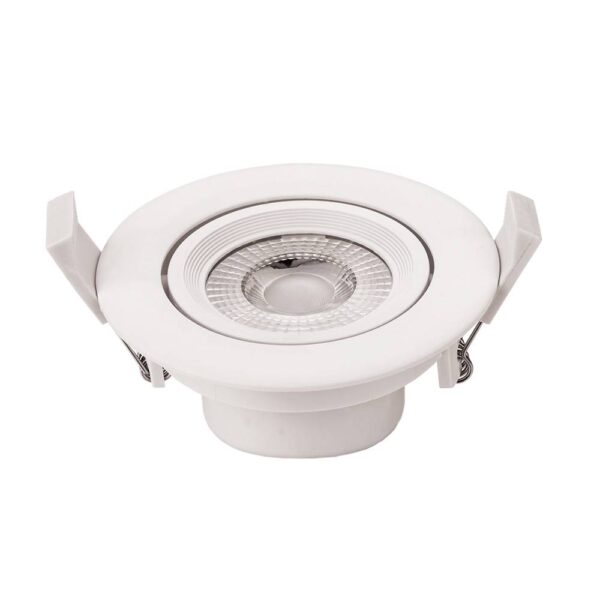 5W LED ЛУНА КРЪГЛА НАСОЧВАЩА СЕ, AC100-240V 375LM – Студено Бяла