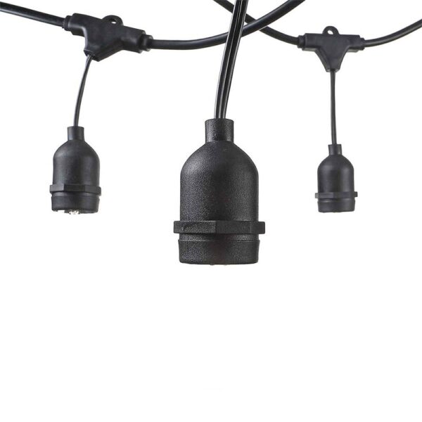 Outdoor String Light 15PCS E27 14.4M Suspended Sockets – Bulbs Not Included None None
