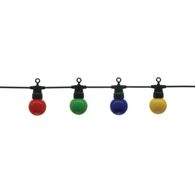 White Outdoor String Light Colorful Bulbs 10pc 3W  8M  (5М+3М)