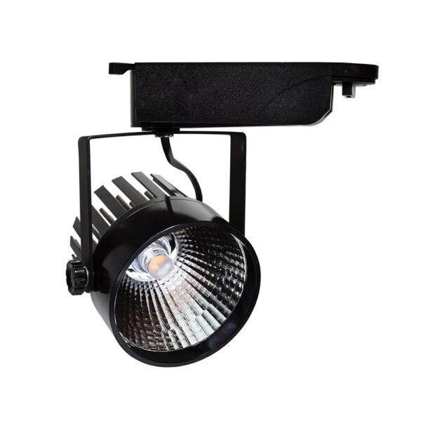 LED Interior Track Light COB Black Body 12W White light