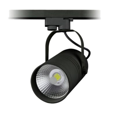 LED Interior Track Light Black Body COB 25W White light