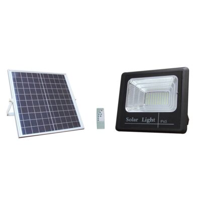 LED Solar Powered Floodlight + Solar Panel 60W White light