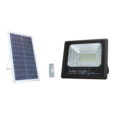 LED Solar Powered Floodlight + Solar Panel 100W White light