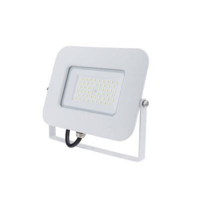 50W LED SMD ПРОЖЕКТОР БЯЛ AC170-265V 150° IP65 70CM КАБЕЛ - Топло Бяла