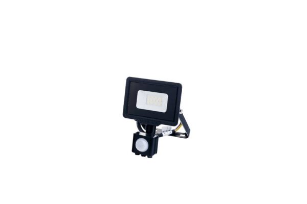 LED SMD Floodlight Black City Line With PIR Sensor 10W Neutral white