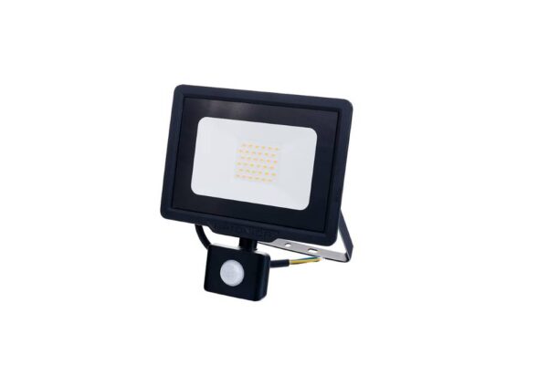 LED SMD Floodlight Black City Line With PIR Sensor 50W White light