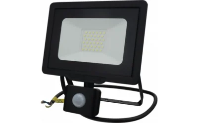 LED SMD ПРОЖЕКТОР ЧЕРЕН 30W 800LM AC220-265V 120° IP65 4500K 70CM КАБЕЛ – СЪС СЕНЗОР