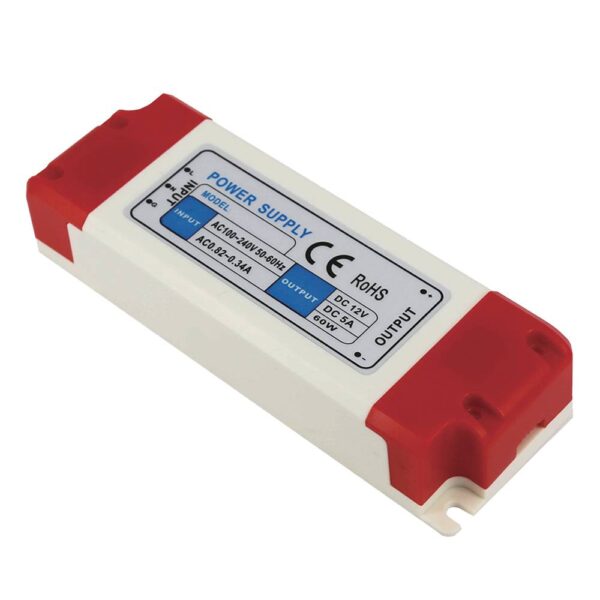 LED Plastic Case Power Supply 12V 3 Years Warranty 60W None