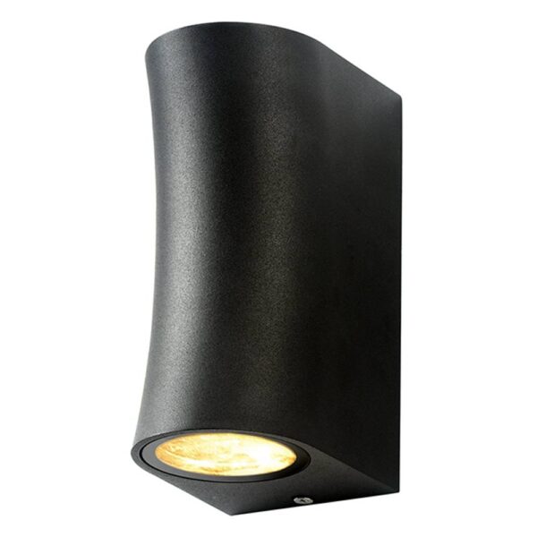 WALL LAMP ALUMINIUM BLACK BODY 2xGU10 SOCKET GU10 No color