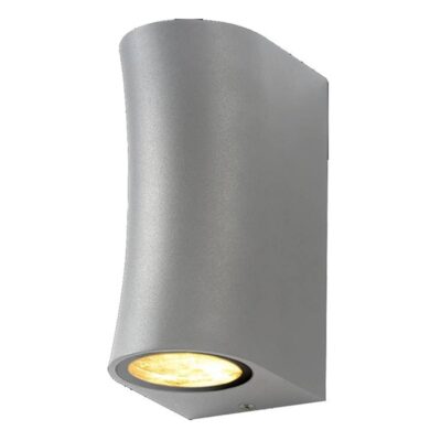WALL LAMP ALUMINIUM SILVER BODY 2xGU10 SOCKET GU10 No color