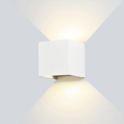 LED Wall Light White Body Square 6W Warm white