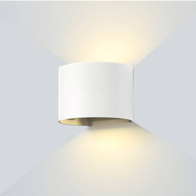 LED Wall Light White Body Round 6W Neutral white