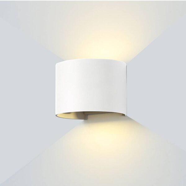 LED Wall Light White Body Round 6W Neutral white