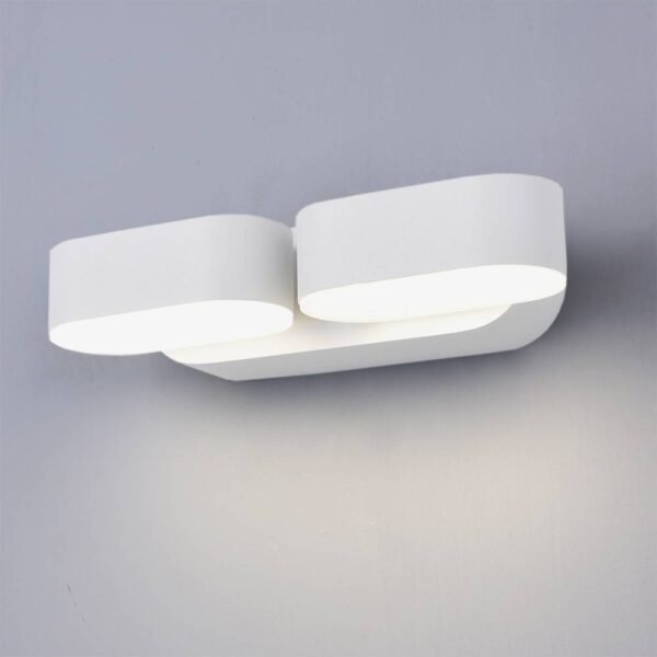 LED Wall Light Epistar 2x6W White Body Rotatable 12W Warm white