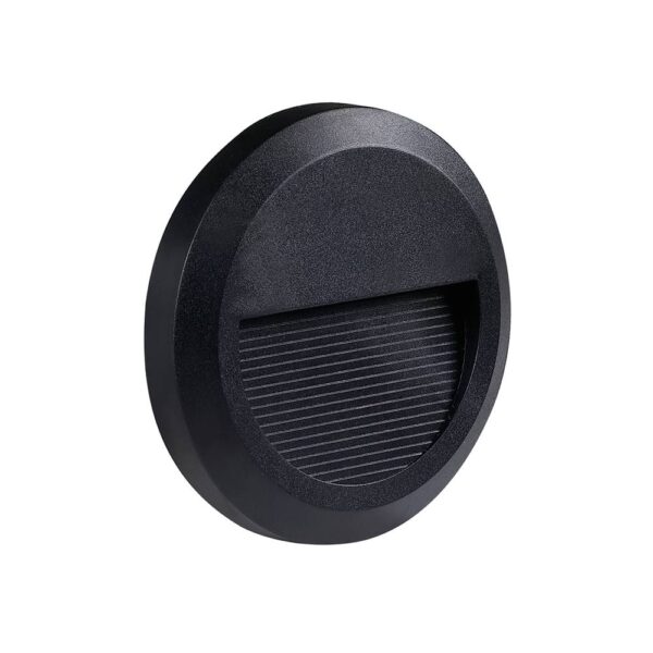 LED Step Light Round Black 2w Warm white