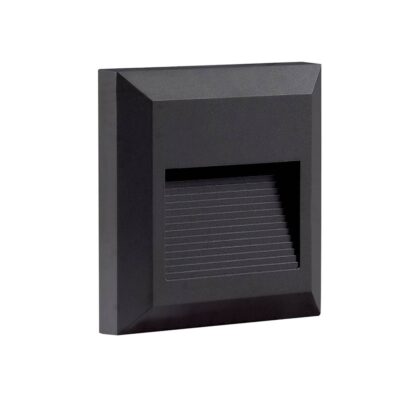 LED Step Light Square Black 2w Neutral white
