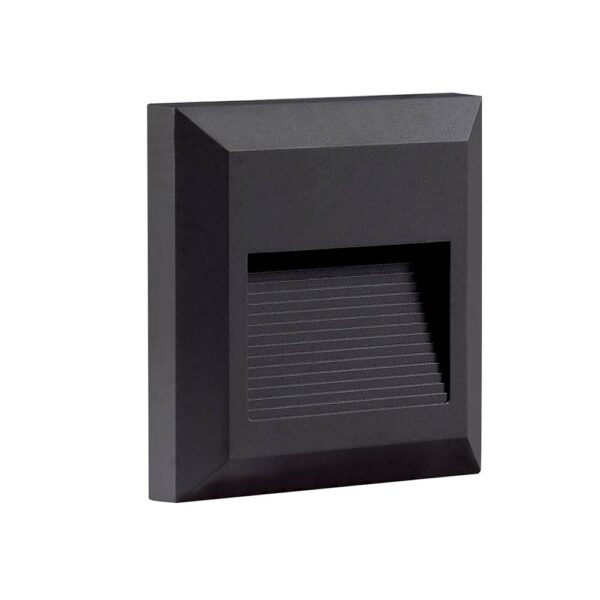 LED Step Light Square Black 2w Neutral white