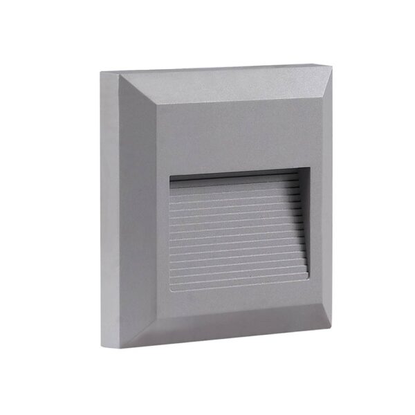 LED Step Light Square Grey 2w Warm white
