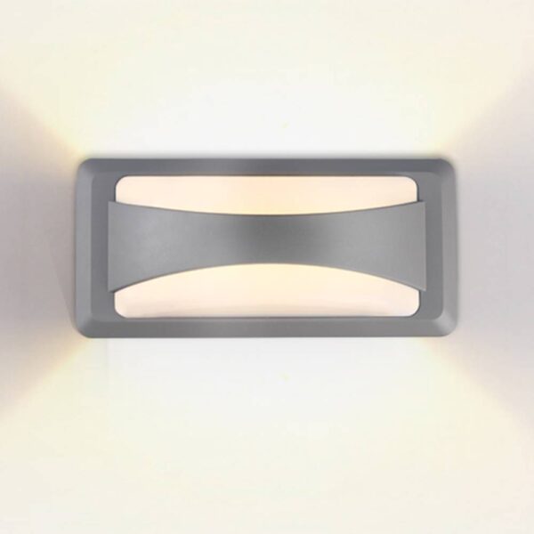 LED Wall Light Grey IP65 12W Warm white