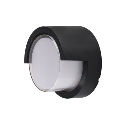 LED Wall Light Round Black 15W Warm white