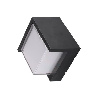 LED Wall Light Square Black 15W Warm white