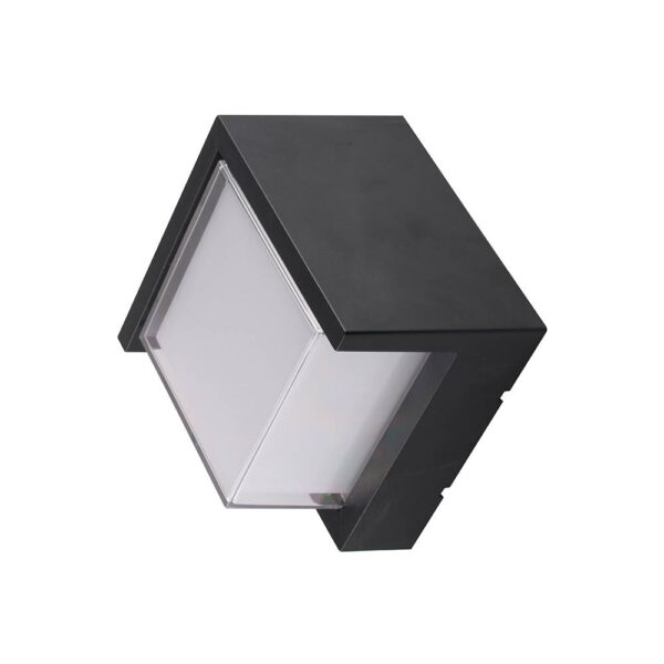15W LED СТЕНЕН ОСВЕТИТЕЛ КВАДРАТЕН ЧЕРЕН – Топло Бяла