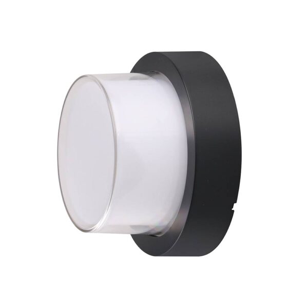 15W LED СТЕНЕН ОСВЕТИТЕЛ КРЪГЪЛ ЧЕРЕН – Неутрално Бяло