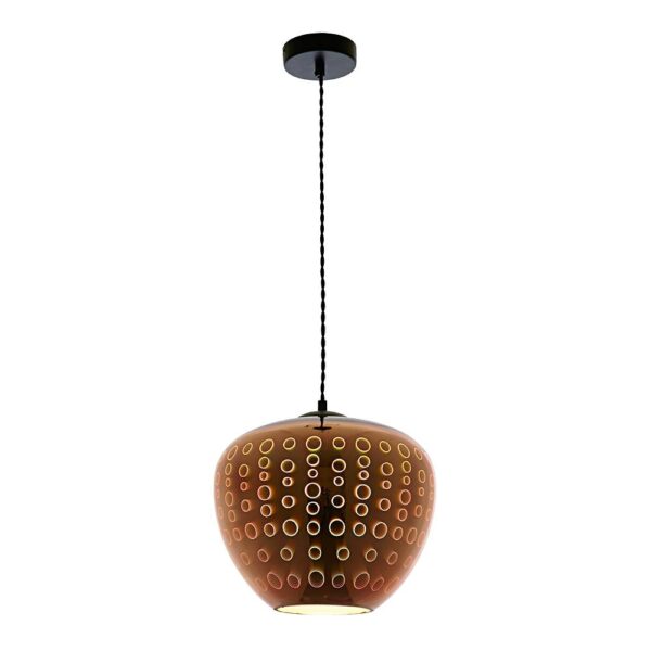 3D Glass Pendant D290 Copper Circles None None