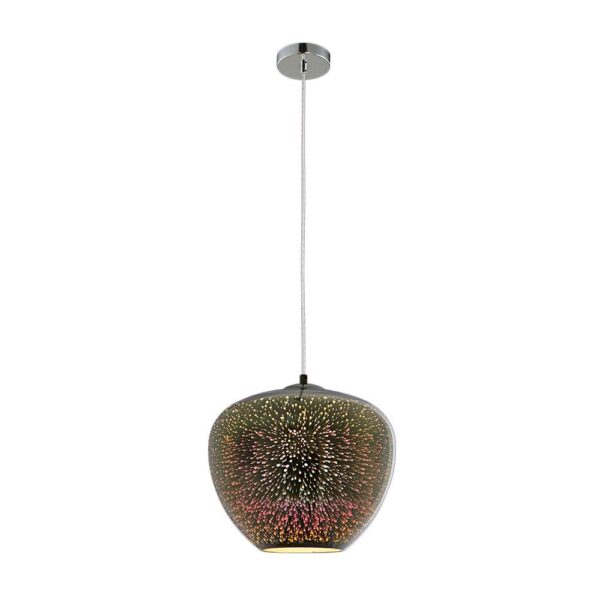 3D Glass Pendant D290 Chrome Fireworks None None