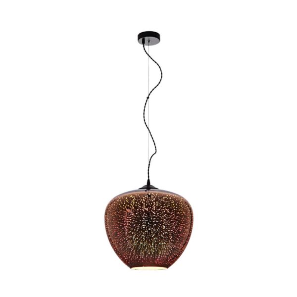3D Glass Pendant D400 Copper Fireworks None None