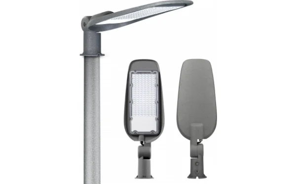 LED УЛИЧНО ОСВЕТЛЕНИЕ 150W 220-240V 100LM/W IP65 75×135° 2700K СИВО ТЯЛО